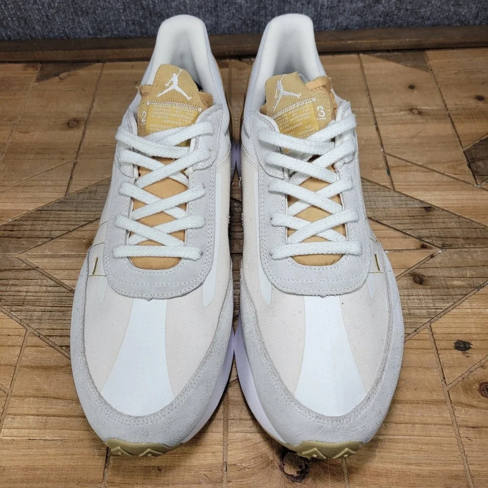 Nike Air Jordan Mens 13 Granville Pro Sail Club Gold Running Shoes DV1235-100